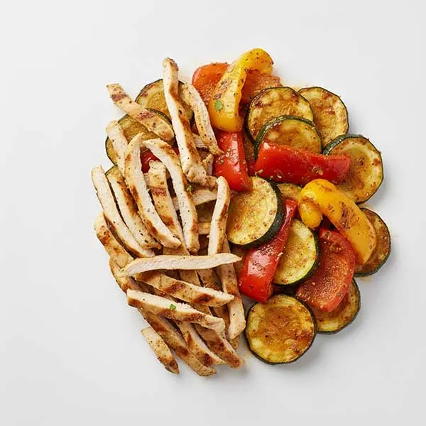 Cilantro Lime Grilled Chicken With Tandoori Zucchini And Bellpepper